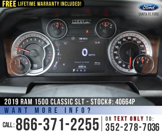 2019 RAM 1500 CLASSIC SLT 4WD *** Bluetooth, Camera, SiriusXM *** -... for sale in Alachua, FL – photo 16