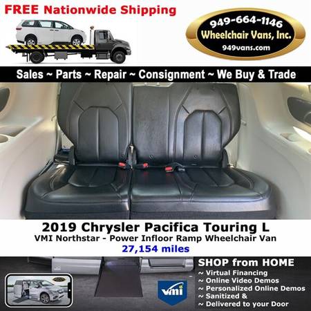 2019 Chrysler Pacifica Touring L Wheelchair Van VMI Northstar - Pow... for sale in LAGUNA HILLS, UT – photo 13