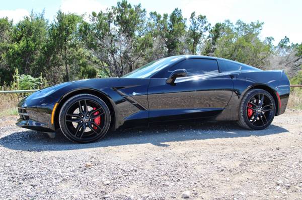 2014 CHEVROLET CORVETTE Z51 - 7 SPEED MANUAL - LOW MILES - BLK ON BLK! for sale in Liberty Hill, IL – photo 3