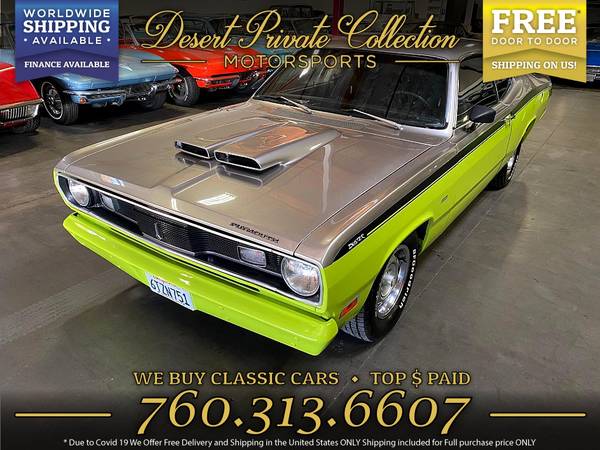 1970 Plymouth Duster H Code - Restored Coupe that's east on the budg... for sale in Palm Desert , CA – photo 5