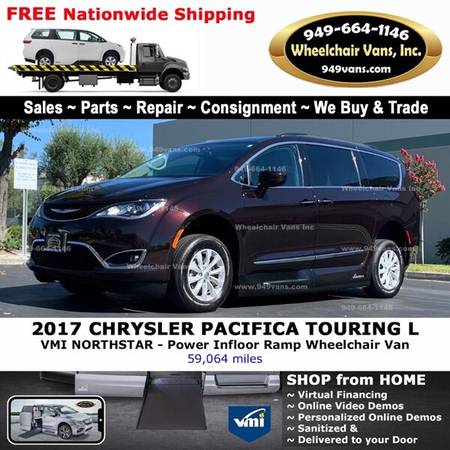 2017 Chrysler Pacifica Touring Plus Wheelchair Van VMI Northstar - -... for sale in LAGUNA HILLS, UT – photo 8