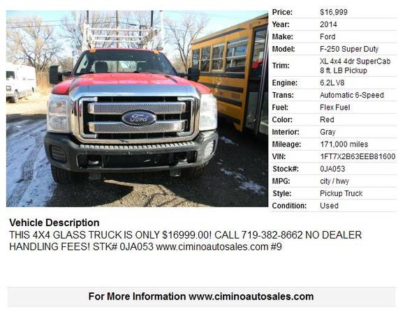 2014 Ford F-250 Super Duty XL 4x4 - - by dealer for sale in Fountain, CO – photo 2