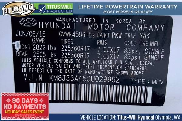 2016 Hyundai Tucson SE SUV - cars & trucks - by dealer - vehicle... for sale in Olympia, WA – photo 21