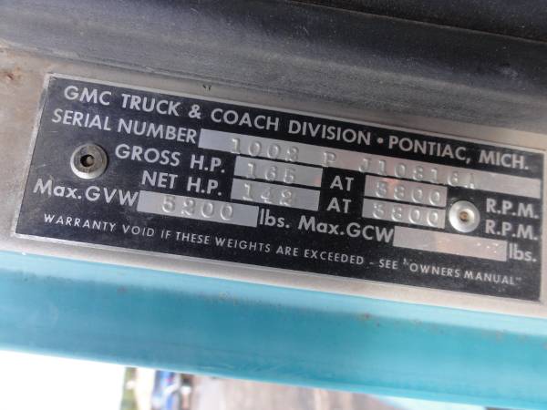 1962 GMC 1/2 TON CUSTOM 2WD LONG BOX for sale in Newcastle, WY – photo 9