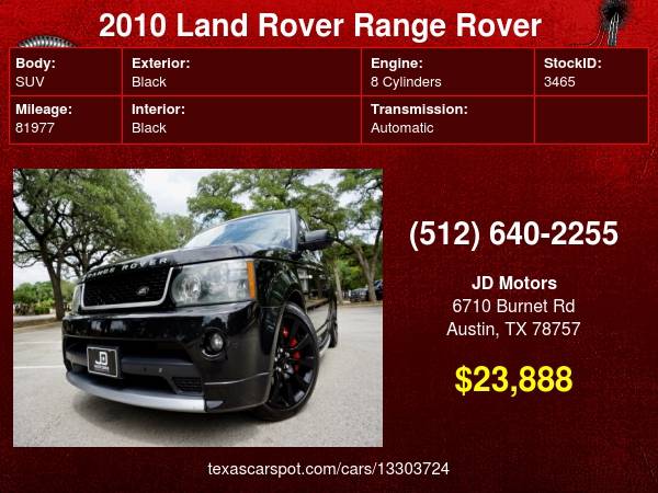 2010 Land Rover Range Sport *(( 510 HORSES * Autobiography ))*... for sale in Austin, TX – photo 24