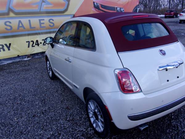 2013 Fiat 500 Lounge Convertible 46,000 Miles - cars & trucks - by... for sale in Kittanning, PA – photo 3