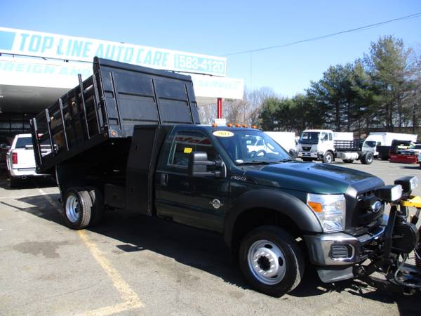 2011 Ford Super Duty F-550 DRW 9 LANDSCAPE DUMP TRUCK, PLOW SALTER for sale in south amboy, WI – photo 4