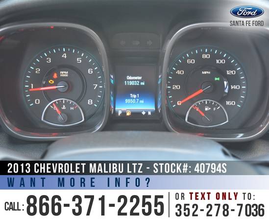 *** 2013 Chevrolet Malibu LTZ *** Remote Start - Camera - Sunroof -... for sale in Alachua, FL – photo 16