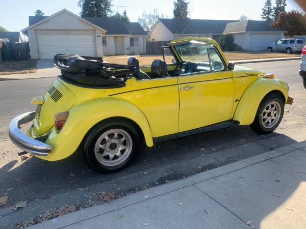 1974 Volkswagen super beetle convertible - cars & trucks - by owner... for sale in Modesto, CA – photo 3