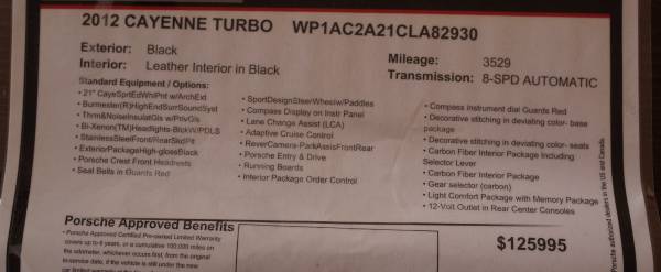 2012 Porsche Cayenne Turbo - Low Mileage, Excellent condition - cars... for sale in San Jose, CA – photo 16