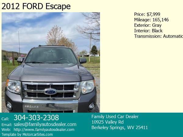 2012 FORD Escape Gray - - by dealer - vehicle for sale in BERKELEY SPRINGS, WV