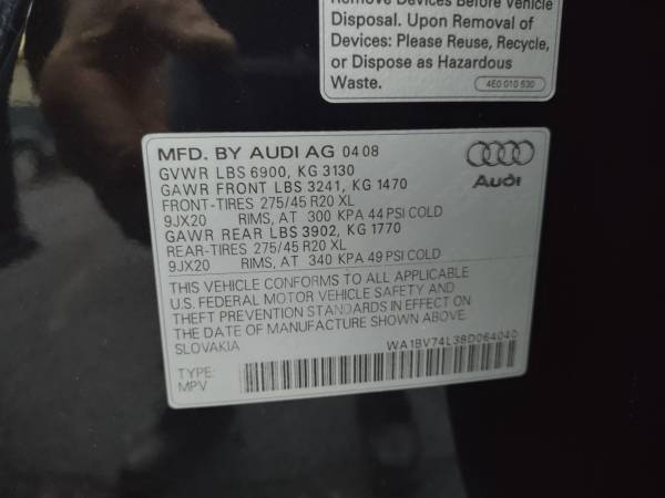 2008 Audi Q7 4 2L Premium 76k Miles - - by dealer for sale in Meriden, CT – photo 23