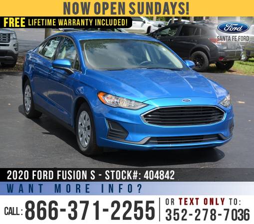 ‘20 Ford Fusion S *** SAVE Over $5,000 off MSRP! *** - cars & trucks... for sale in Alachua, FL