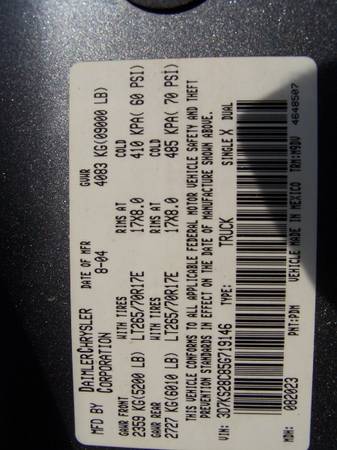 2005 DODGE RAM 2500HD CREW CAB 4X4 LONG BED 5.9L DIESEL 1OWNER TRUCK for sale in Joliet, IL – photo 17