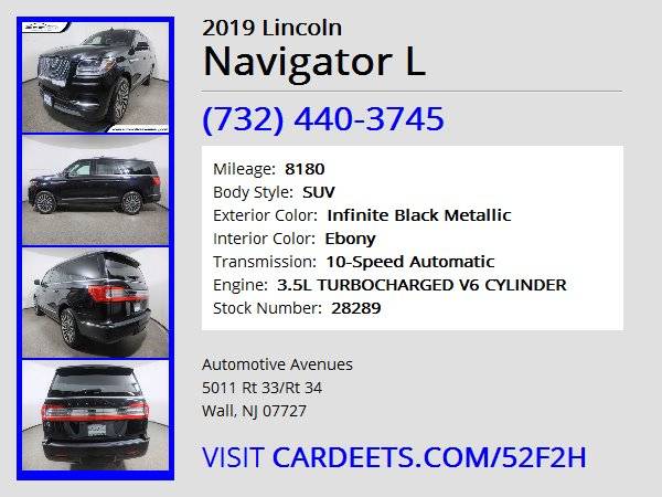 2019 Lincoln Navigator L, Infinite Black Metallic for sale in Wall, NJ – photo 22