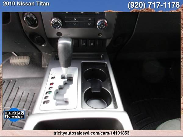2010 NISSAN TITAN SE 4X4 4DR CREW CAB SWB PICKUP Family owned since for sale in MENASHA, WI – photo 14