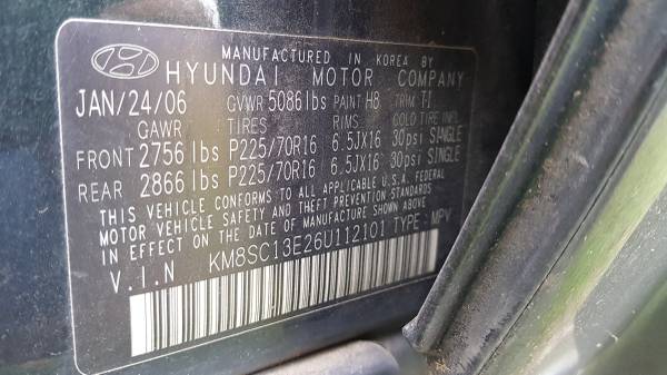 2006 Hyundai Santa Fe Limited for sale in Beebe, AR – photo 9