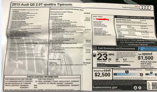 Audi Q5 2.0T Premium Plus - cars & trucks - by owner - vehicle... for sale in San Carlos, CA – photo 3