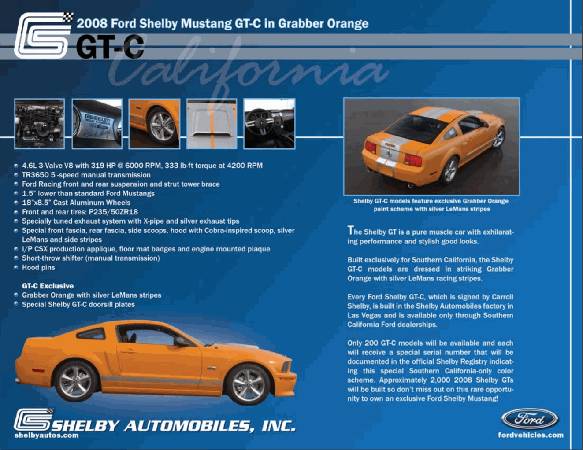 2008 Mustang Shelby GT-C No 114 for sale in Chino, CA – photo 9