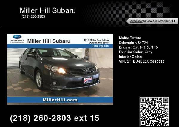 2012 Toyota Corolla S for sale in Duluth, MN