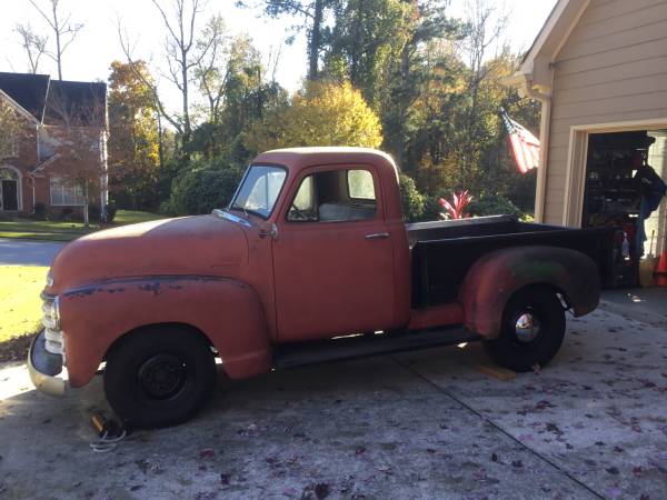 1953 Chevy 3100 three-window pickup for sale in Powder Springs, GA – photo 2