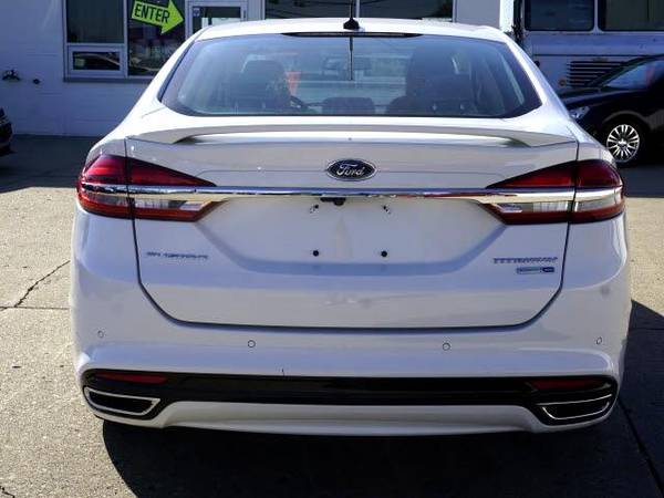 2018 Ford Fusion Titanium AWD sedan White - - by for sale in Roseville, MI – photo 4